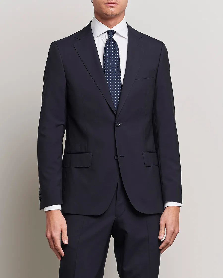 Edmund Wool Blazer Navy