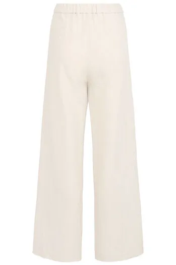 Wide Leg Hose mit Leinen